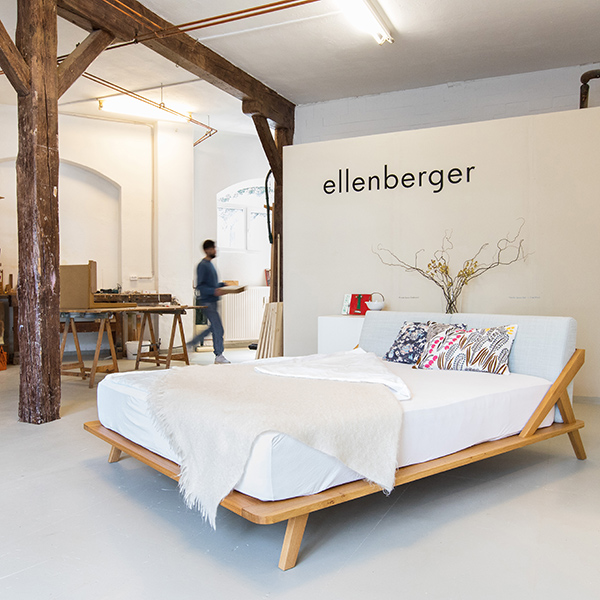 ellenberger Showroom und Werkstatt mit Nordic Space Bett